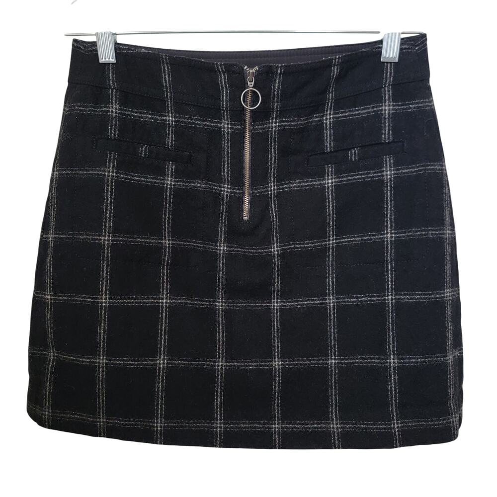 Madewell Academia Preppy Lined Sz 4 Plaid Fireside Mini Skirt Wool Viscose Blend